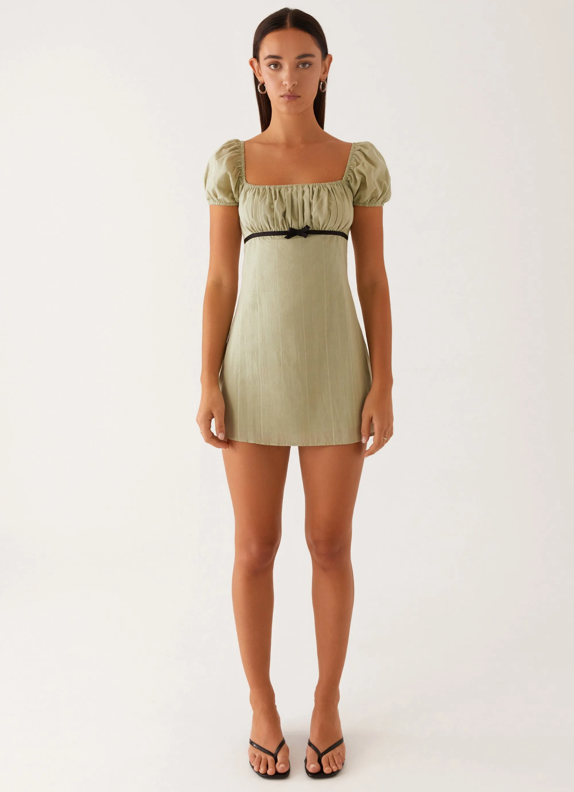Biodegradable Fabric Fran Mini Dress - Pastel Green