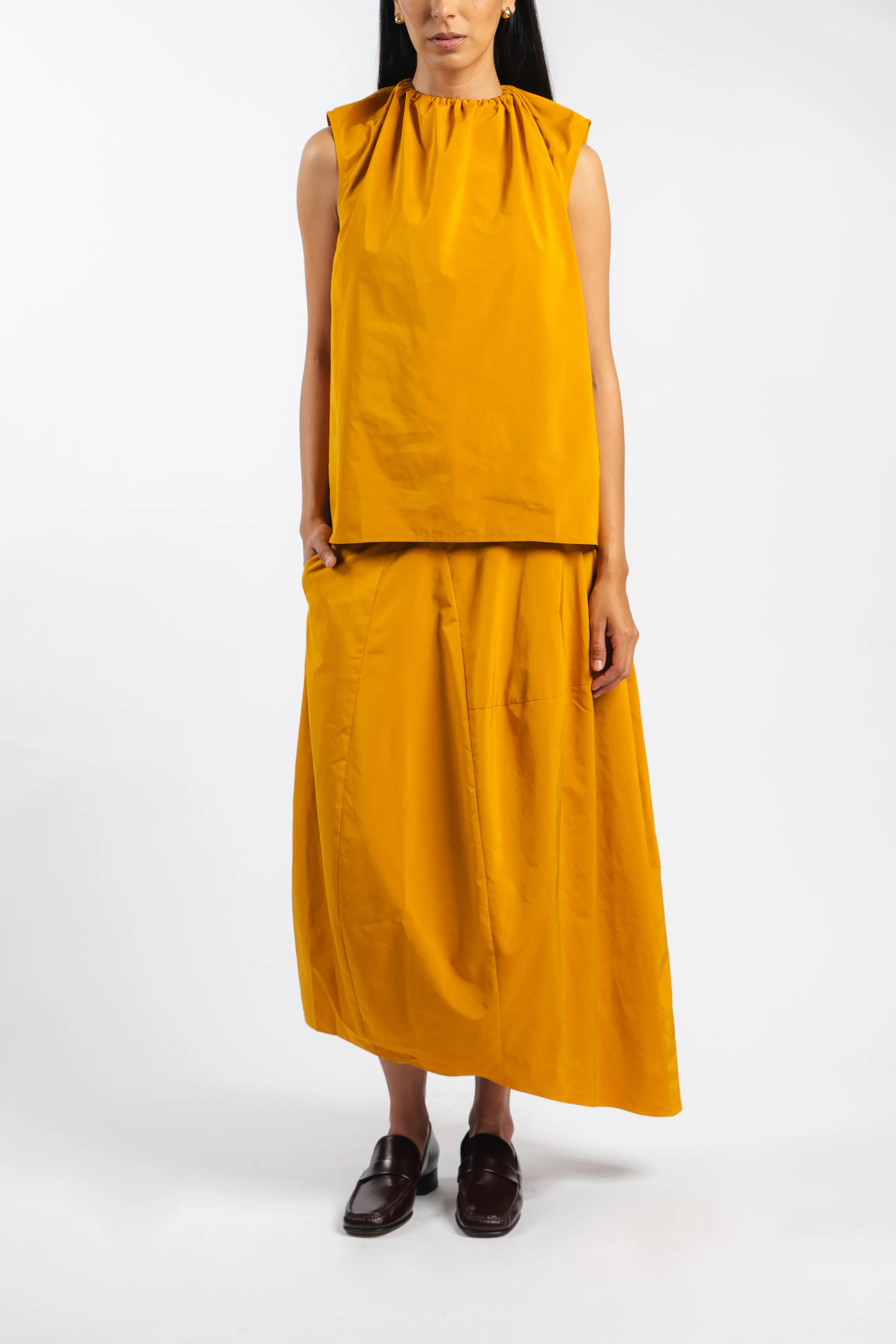 Urban Fashion Nylon Asymmetrical Balloon Skirt