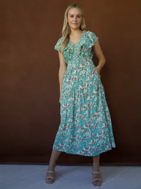 skin friendly Watercolor Jade Dress