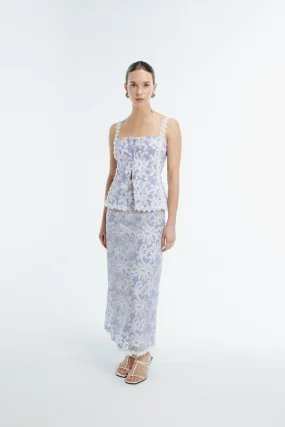 Casual Layer Fresh Fit NINA MAXI SKIRT BLUE