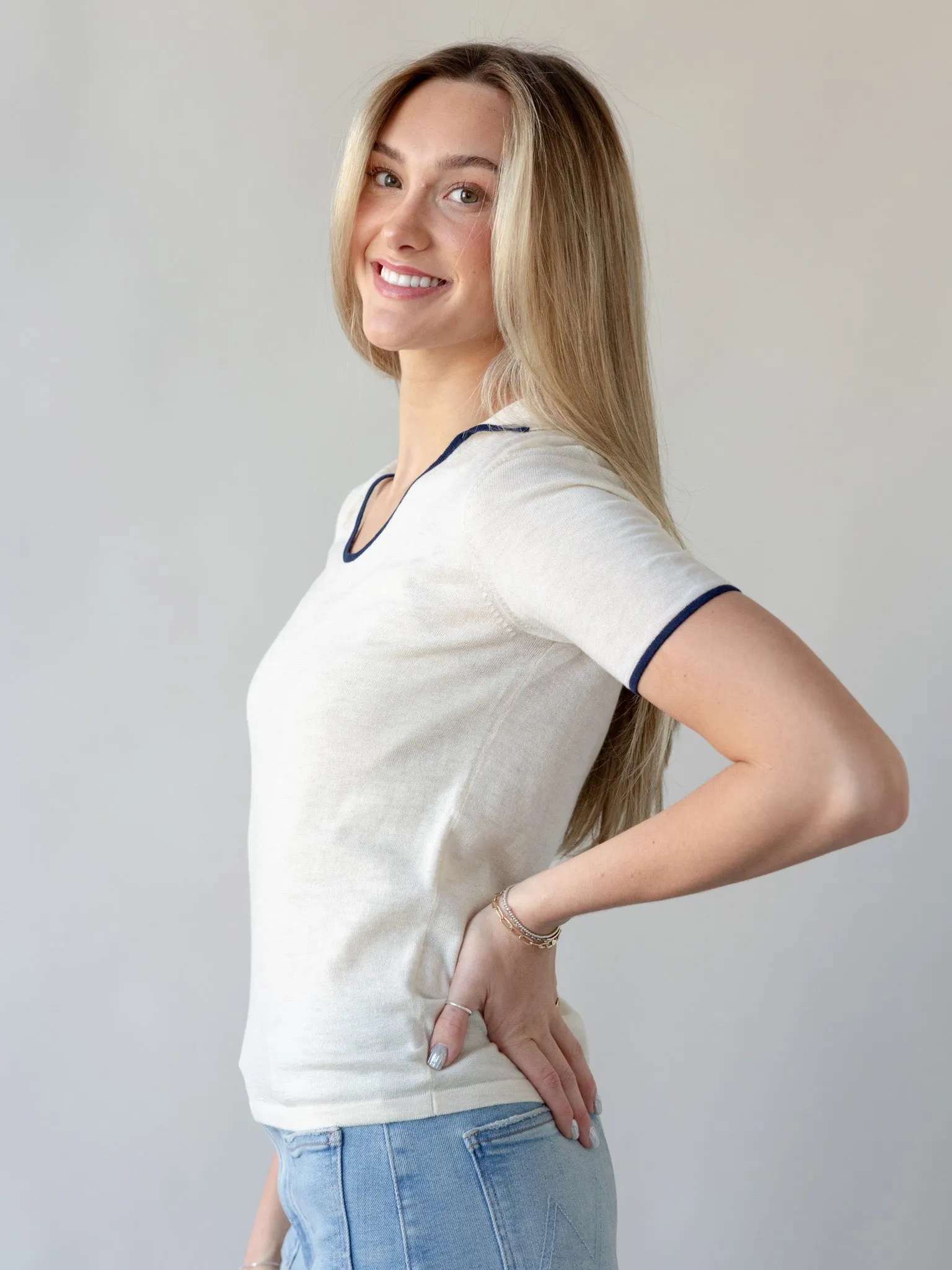 GarmentWashed Texture Watts Knit Polo - Ivory