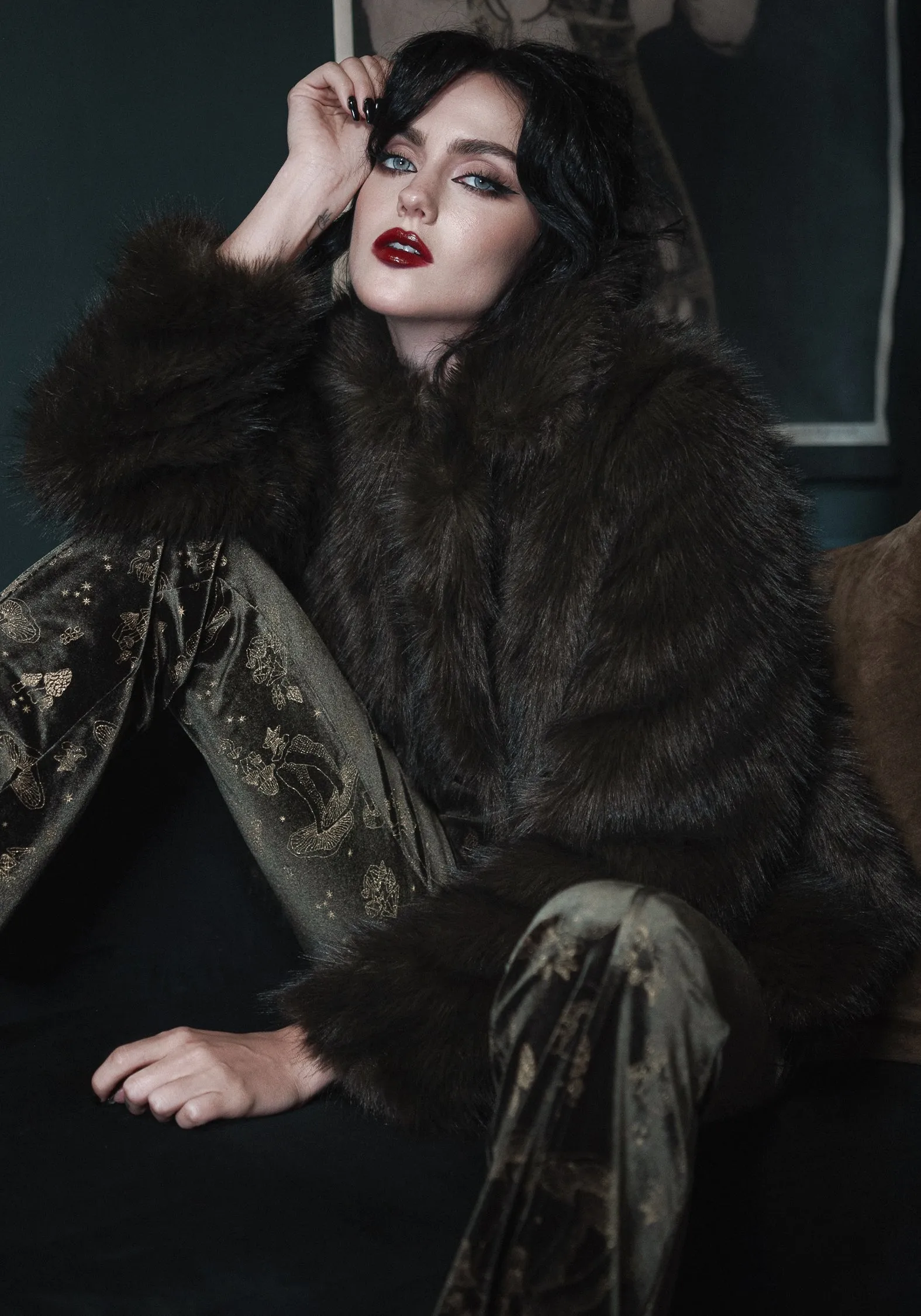 Monstrum Cropped Faux Fur Jacket Bonded seams Flex Fit Fabric