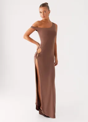 Easy Mood Timeless Style Dalla Maxi Dress - Dark Chocolate