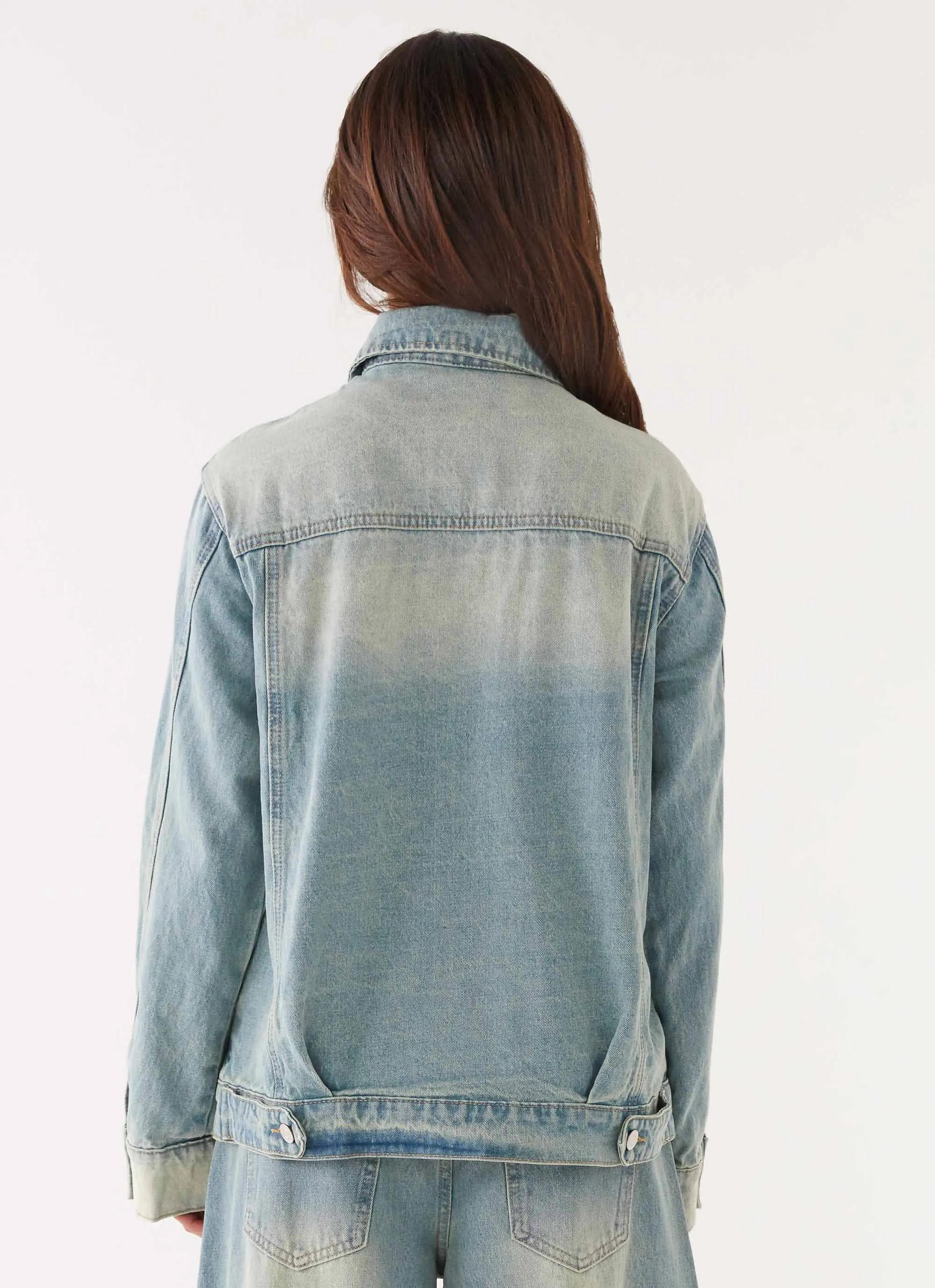 State Packable Layer Maxwell Denim Jacket - Washed Blue