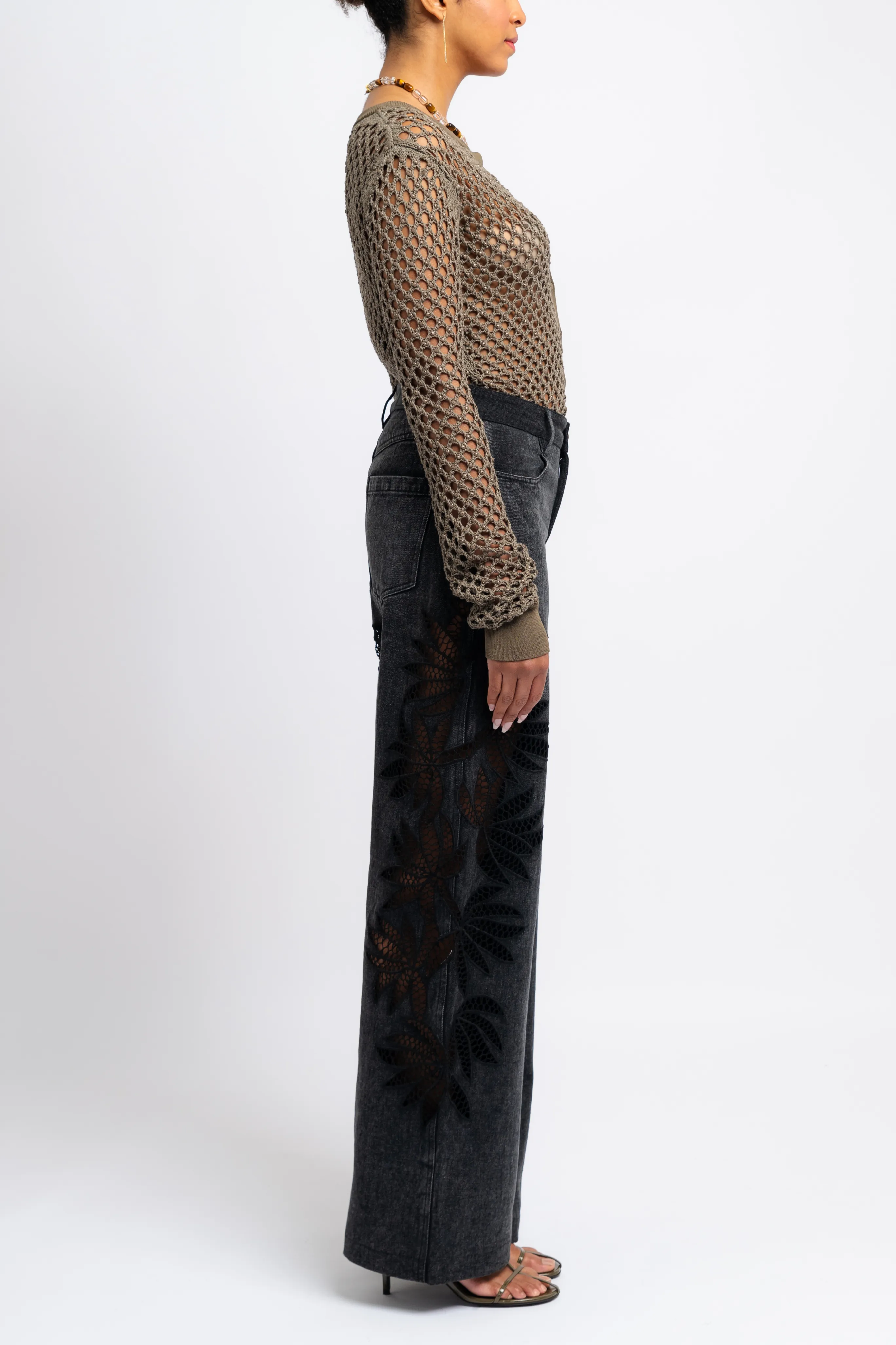 Stulla Crochet Black Jeans Light Touch