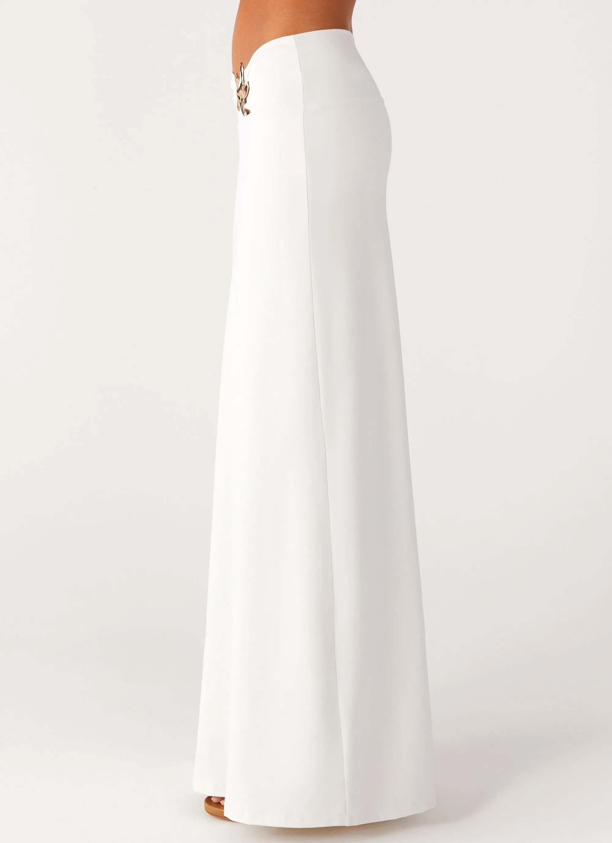 Shoreline Glow Maxi Skirt - Off White Recycled Material