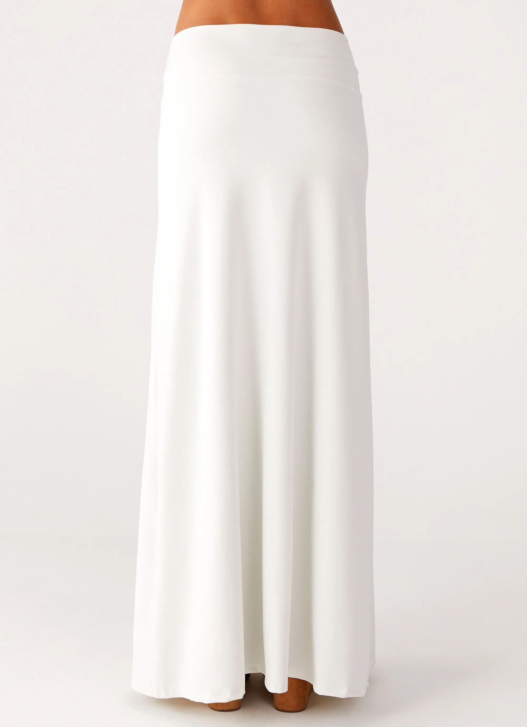 Shoreline Glow Maxi Skirt - Off White Eco Friendly Dye
