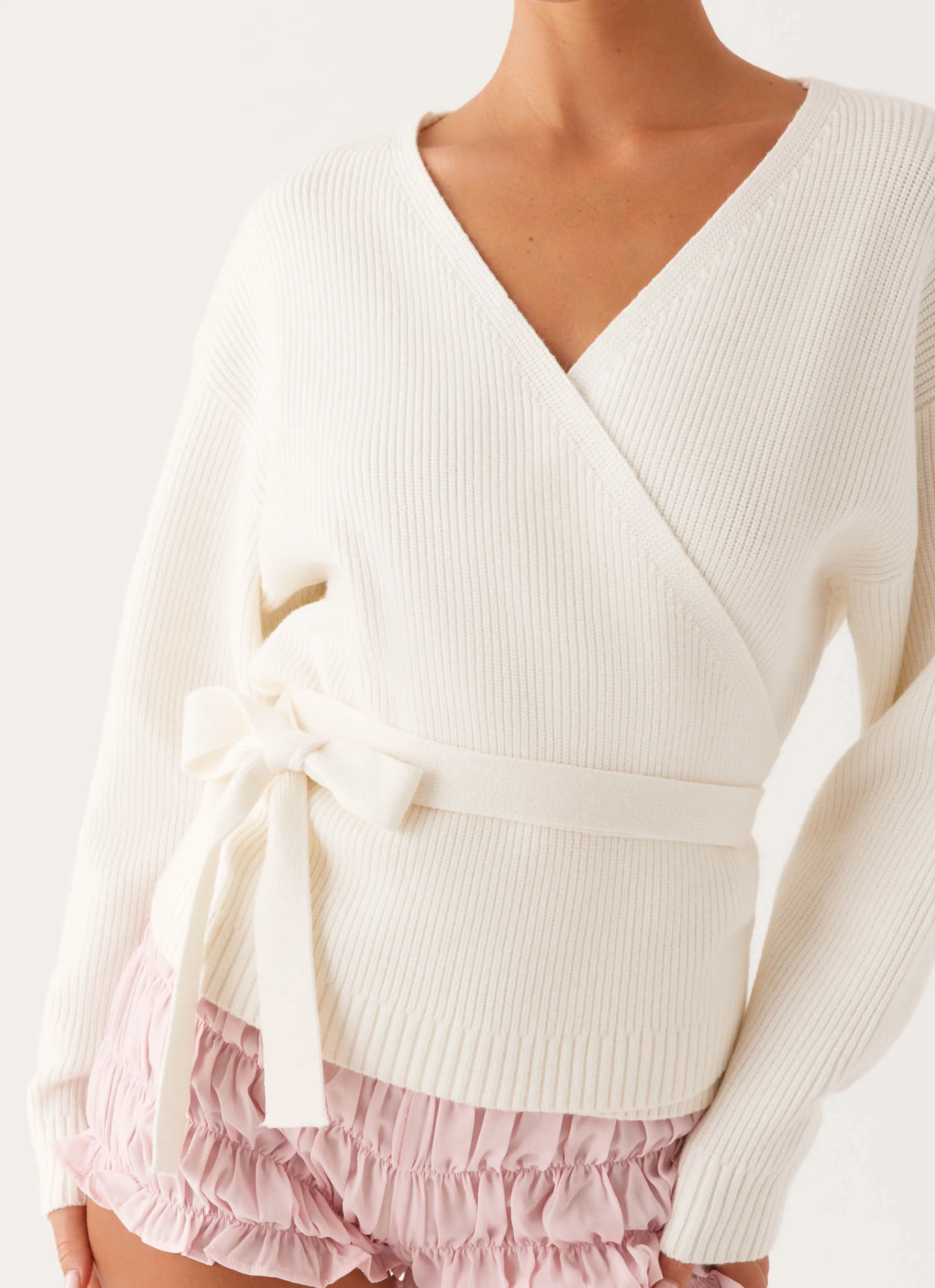 Active Style Leela Wrap Cardigan - Ivory