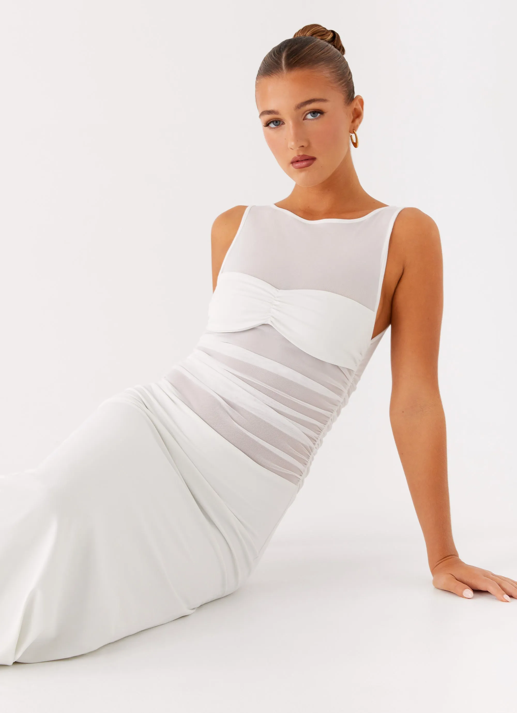 Wesley Maxi Dress - Ivory Easy Style Bold Structure