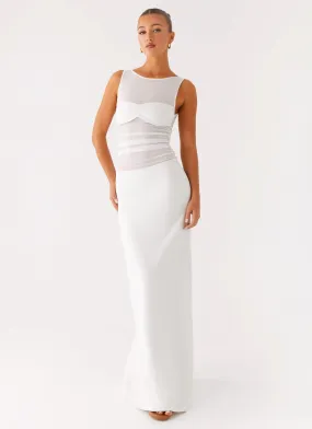 Fitted Base Wesley Maxi Dress - Ivory