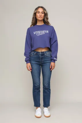 Wrinkle Resistant Westhampton Beach Cropped Crew Sweatshirt
