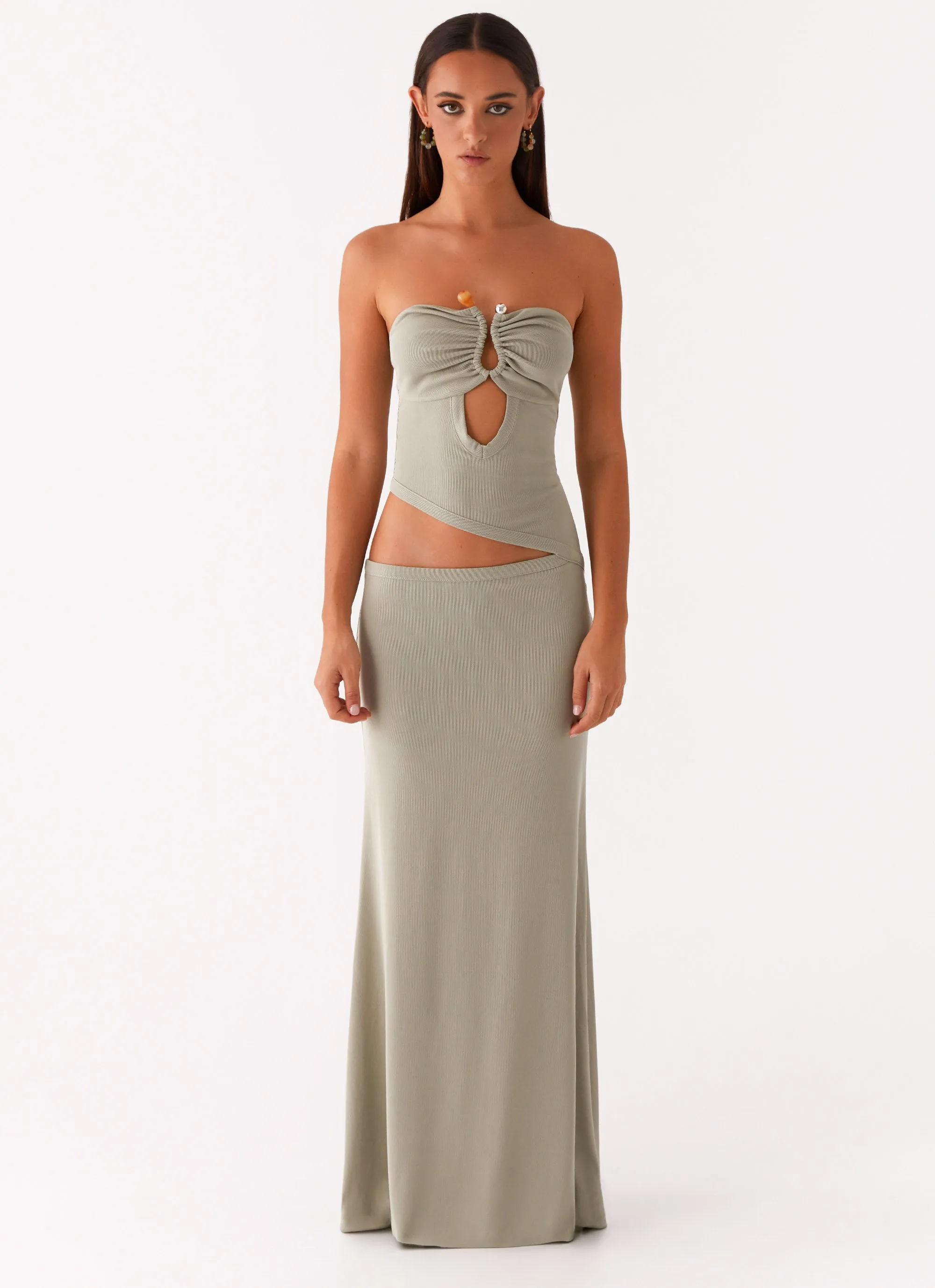 Soul Warm Wild Roses Maxi Dress - Sage