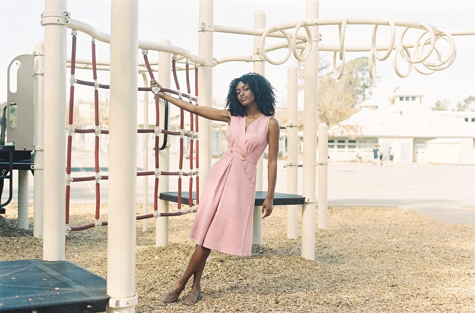 Relax Style Classy Look Winona Dress in Precious Pink