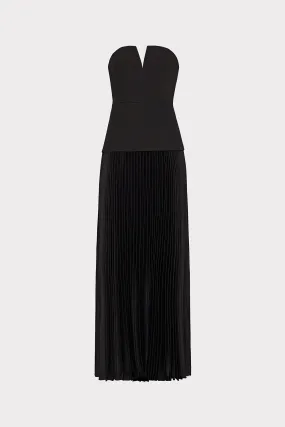 Spring Style Novalee Strapless Pleated Maxi Dress