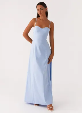 Clean Edge Comfy Detail Clear As Day Maxi Dress - Blue