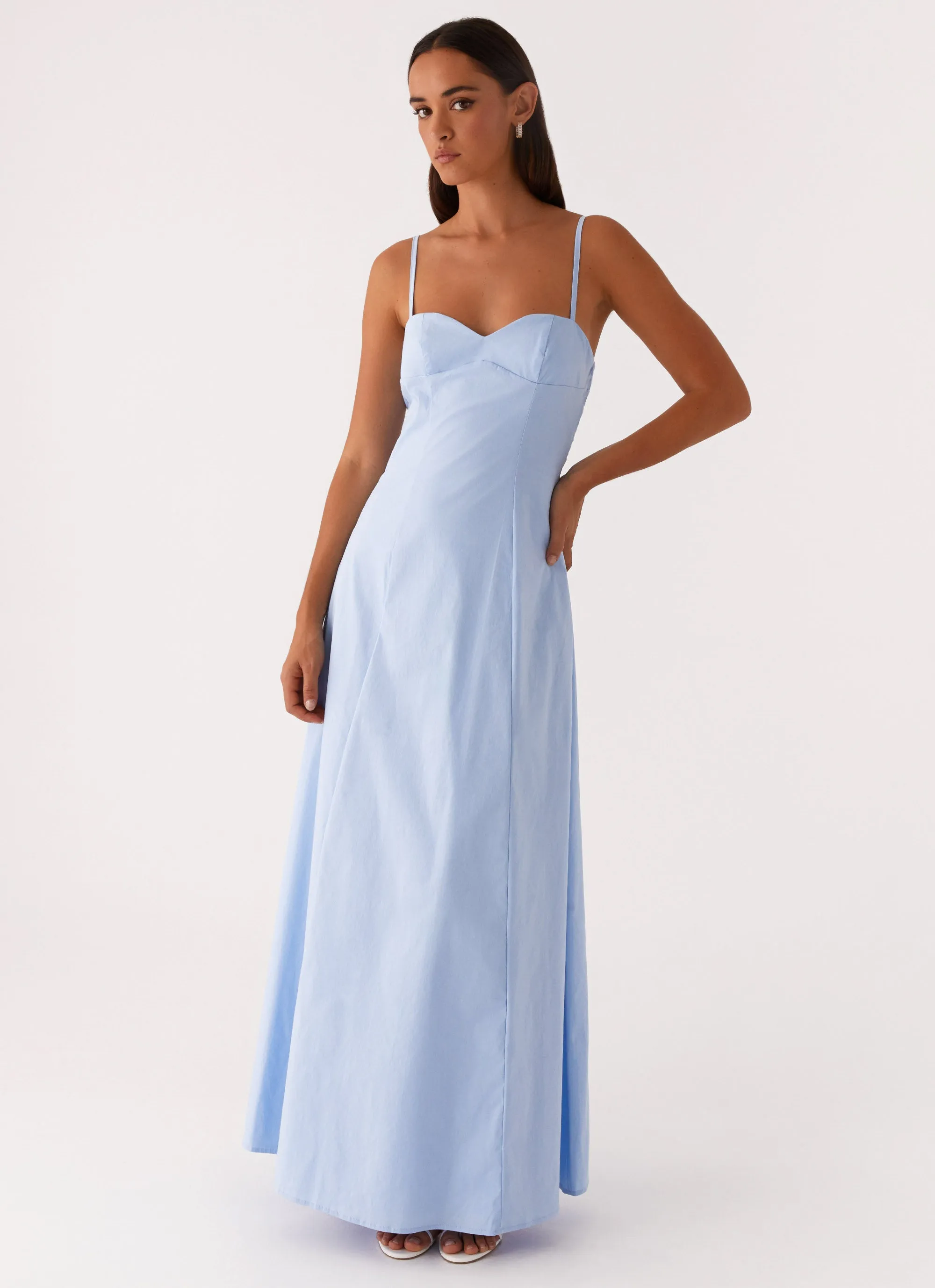 Neutral Feel Gentle Fit Clear As Day Maxi Dress - Blue