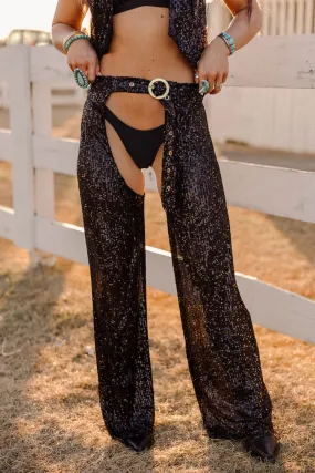 Mesh Lined East n West Wilder Chaps - Black