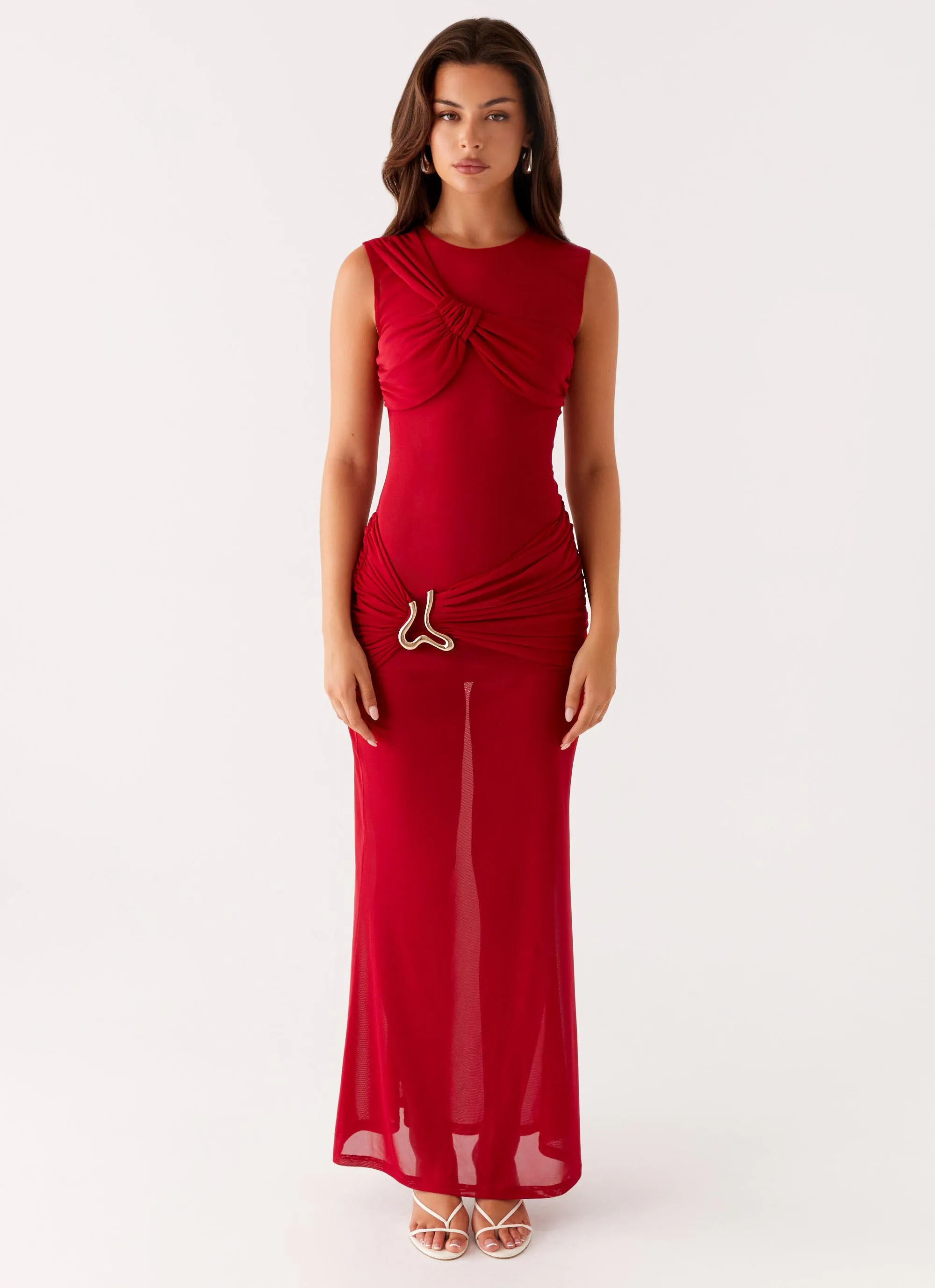 All Gender Fit Worldwide Maxi Dress - Raspberry