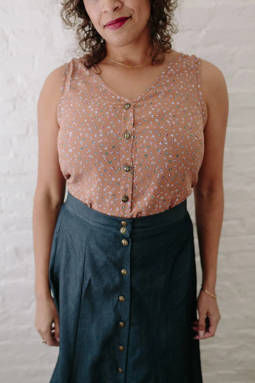 Bae Skirt in Denim Tencel Cozy and Soft