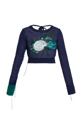 Long Sleeve Cropped Jumper BreathableKnit Fabric