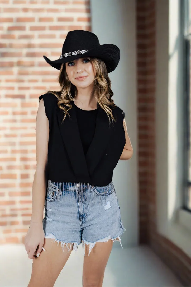 EcoDyeProcess Relaxed Silhouette Rodeo Roundup Fringe Vest - FINAL SALE