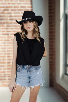 EcoDyeProcess Relaxed Silhouette Rodeo Roundup Fringe Vest - FINAL SALE