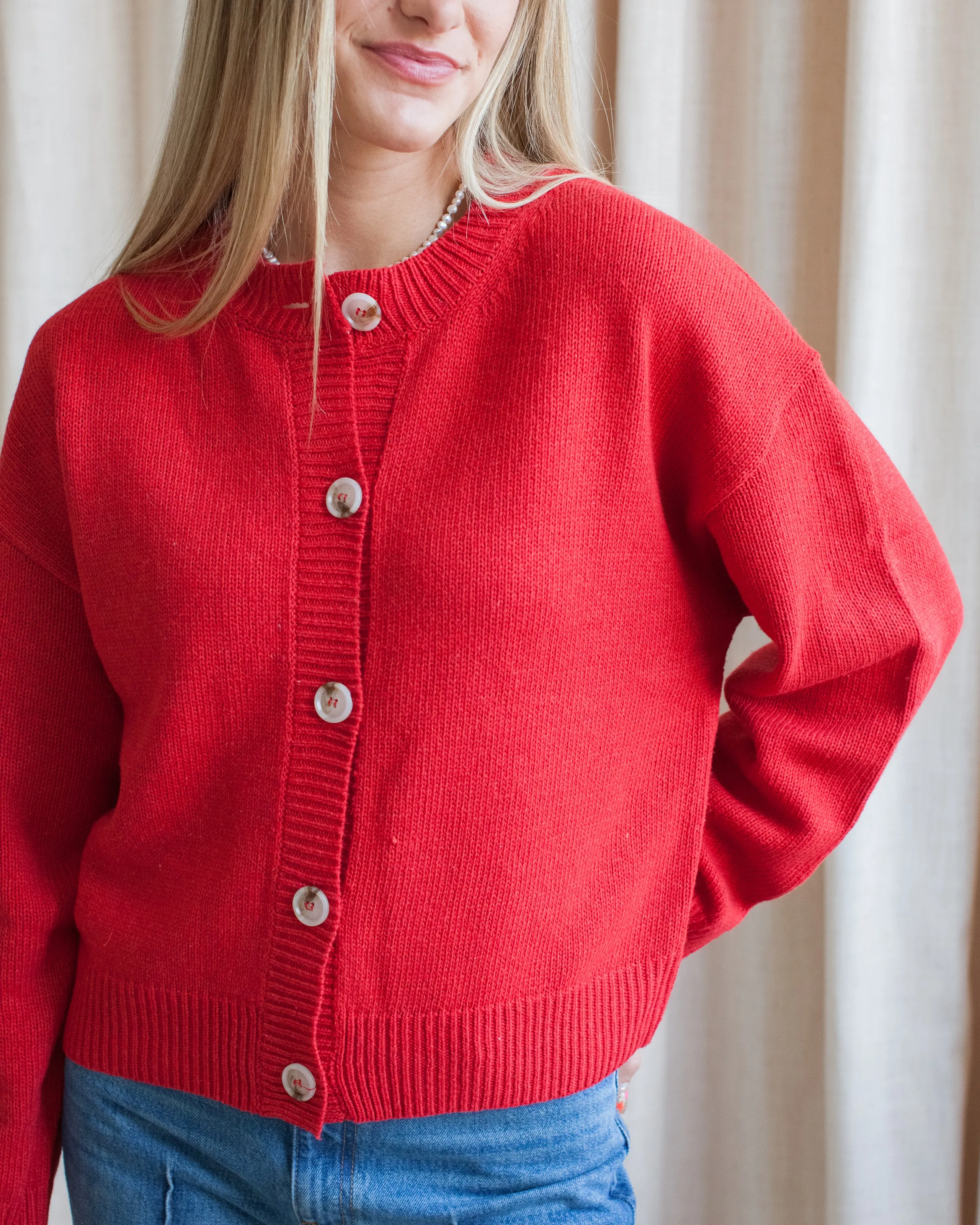 Flowing Design Ophelia Cardigan - Red