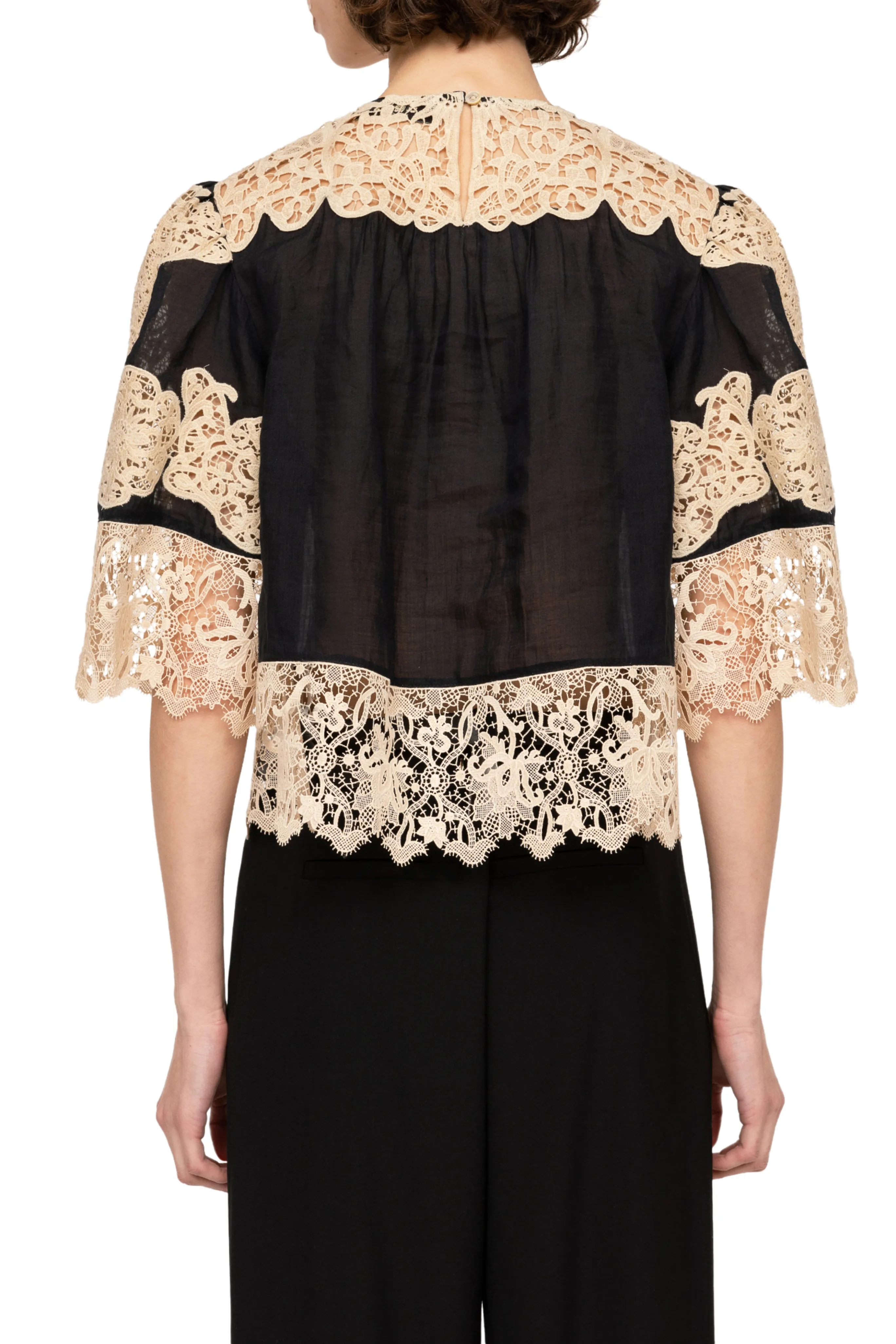 Organic Cotton Blend MoistureWicking Technology Medina Lace Top