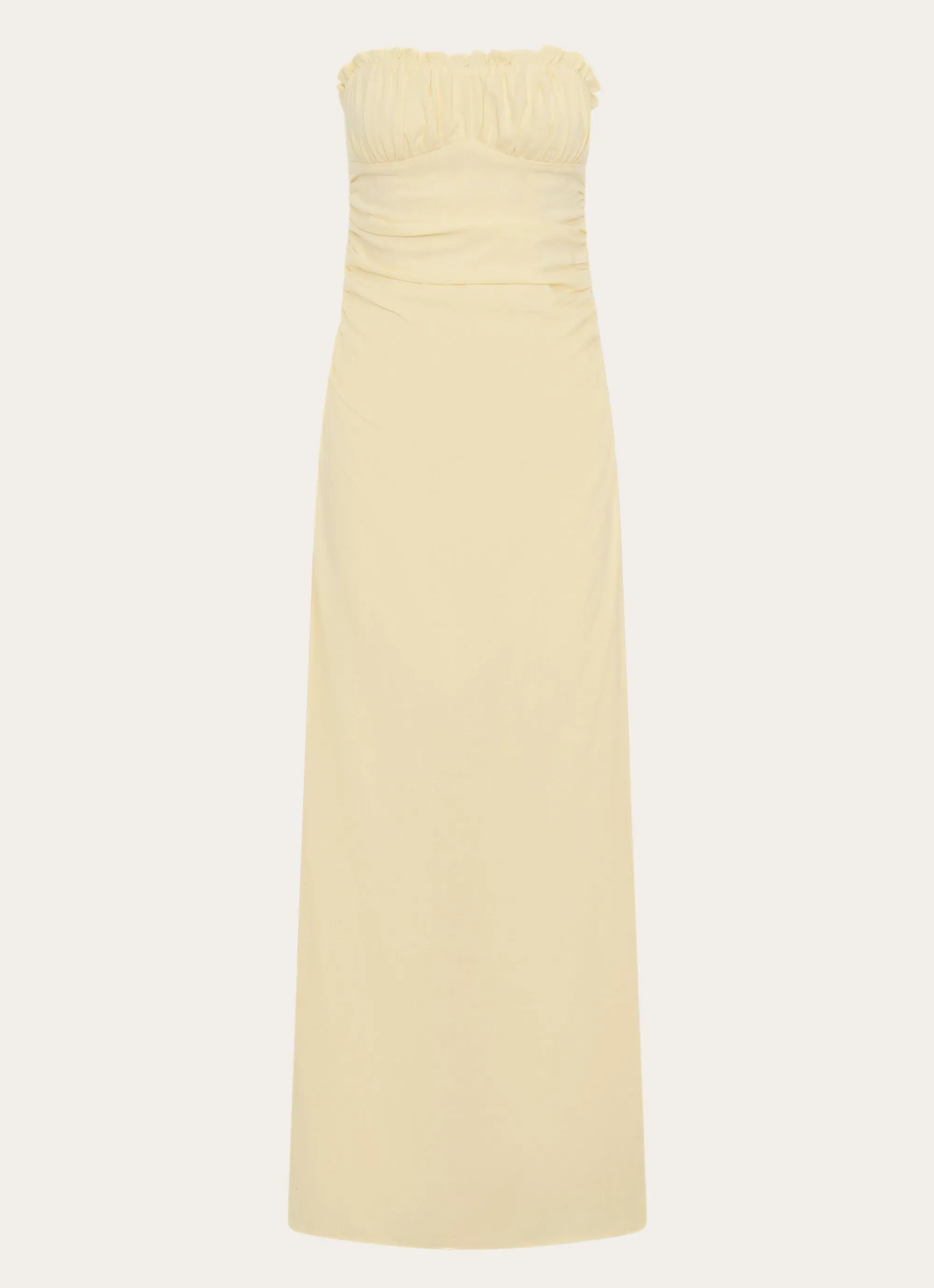 All Look Xena Gathered Maxi Dress - Yellow