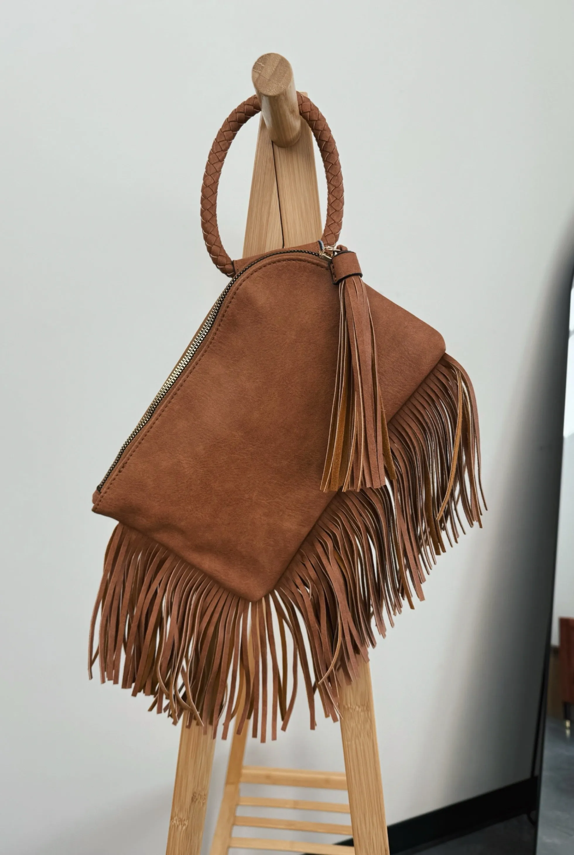 Reinforced Shoulders LightReflective Sunset Stampede Wristlet Clutch