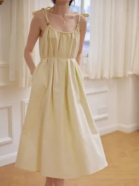 Flexible Piece Yasmin Linen Yellow Slip Dress