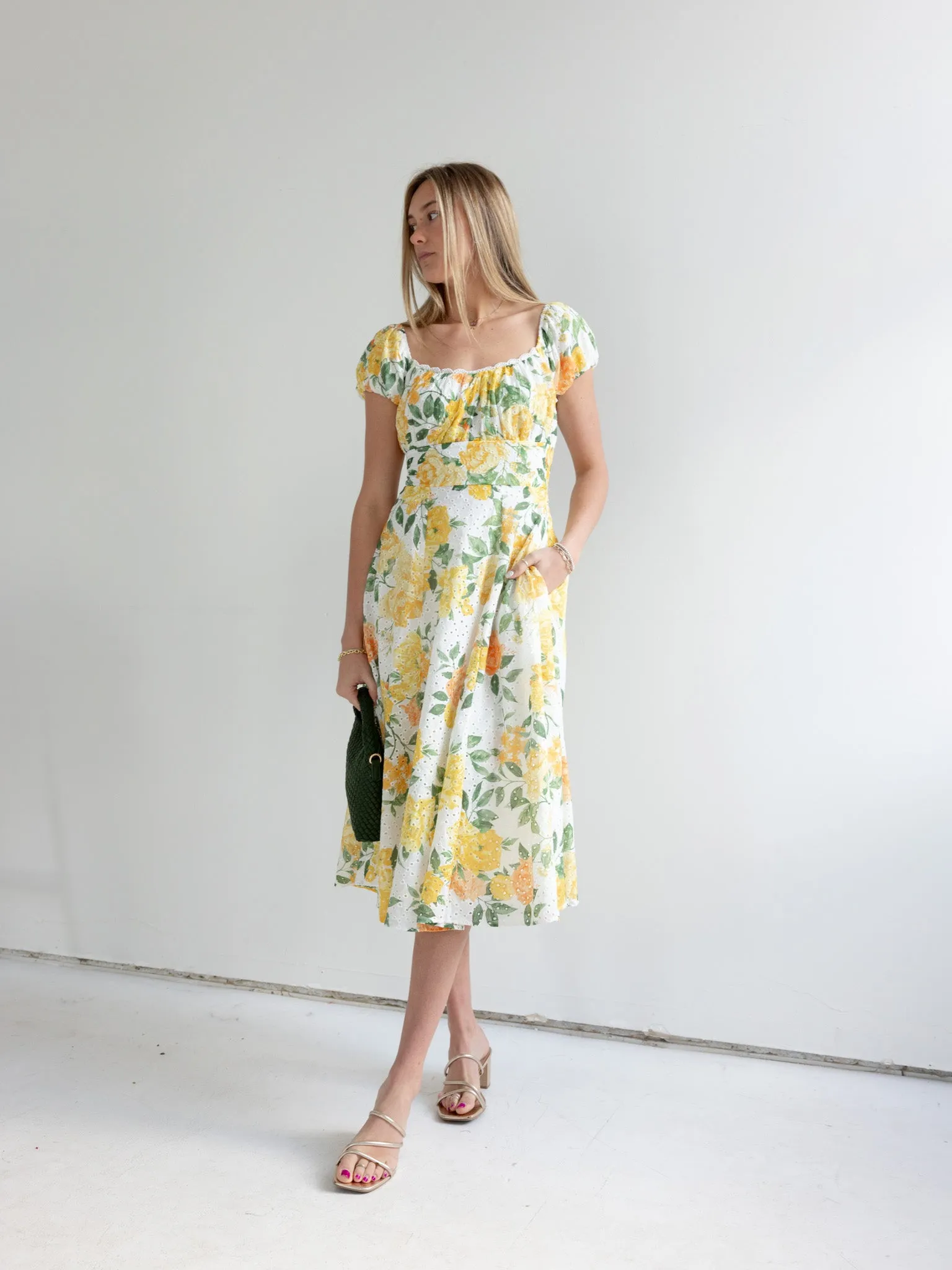Chic Layers Yellow Rose Dress