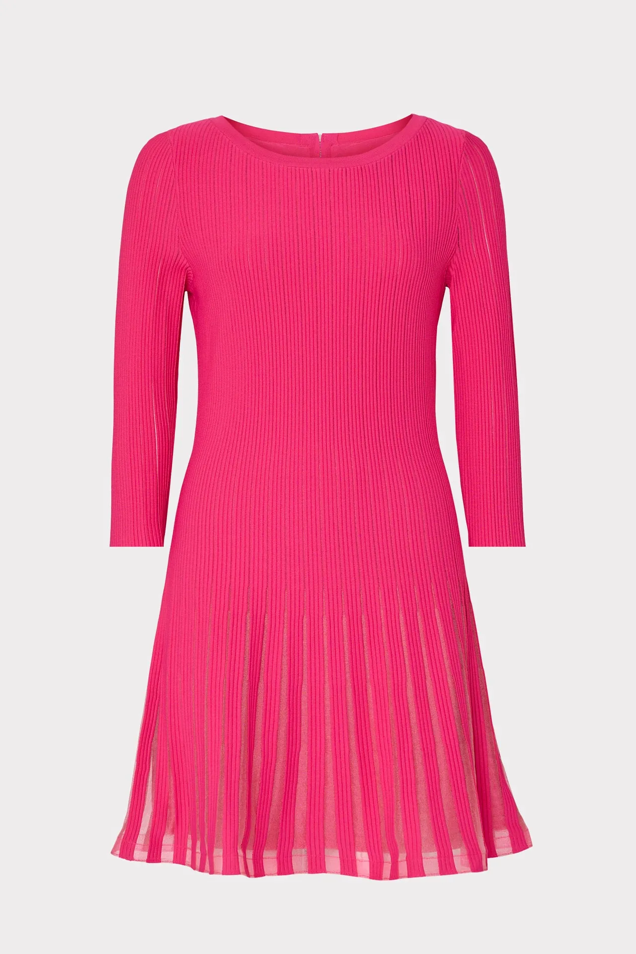 Social Ease Tabitha Sheer Godet Mini Dress