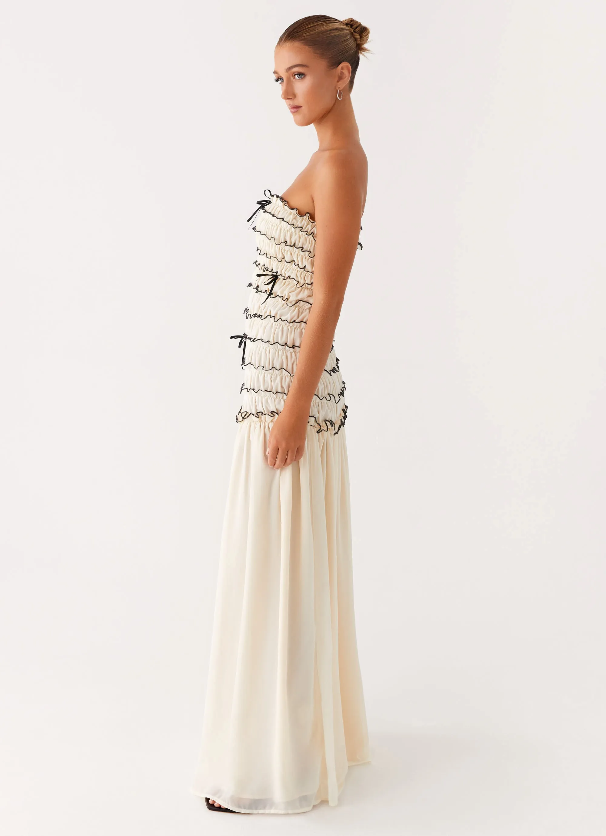 Zariah Maxi Dress - Ivory Easy Style Wrap Charm