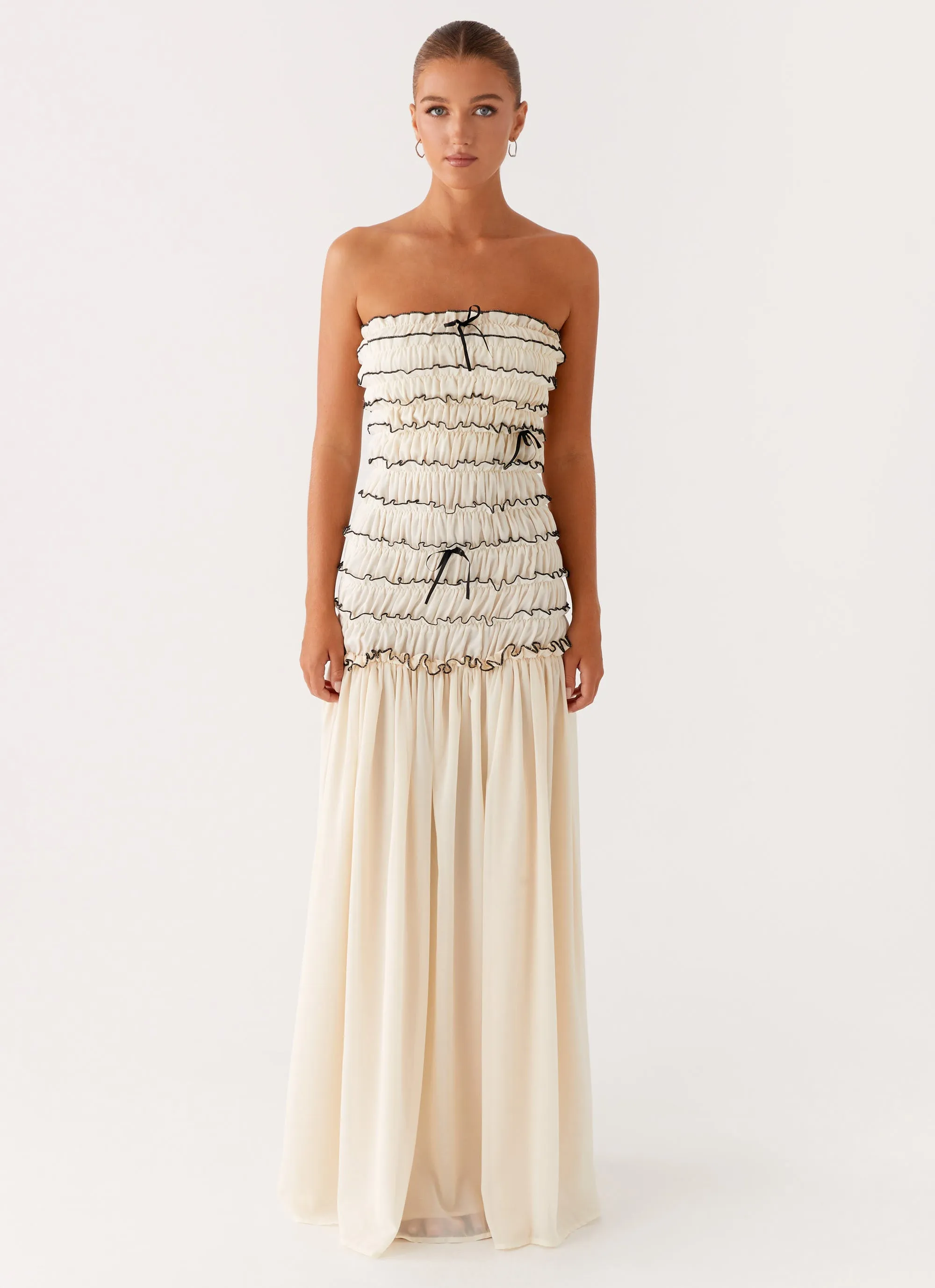 Skin Glow Zariah Maxi Dress - Ivory