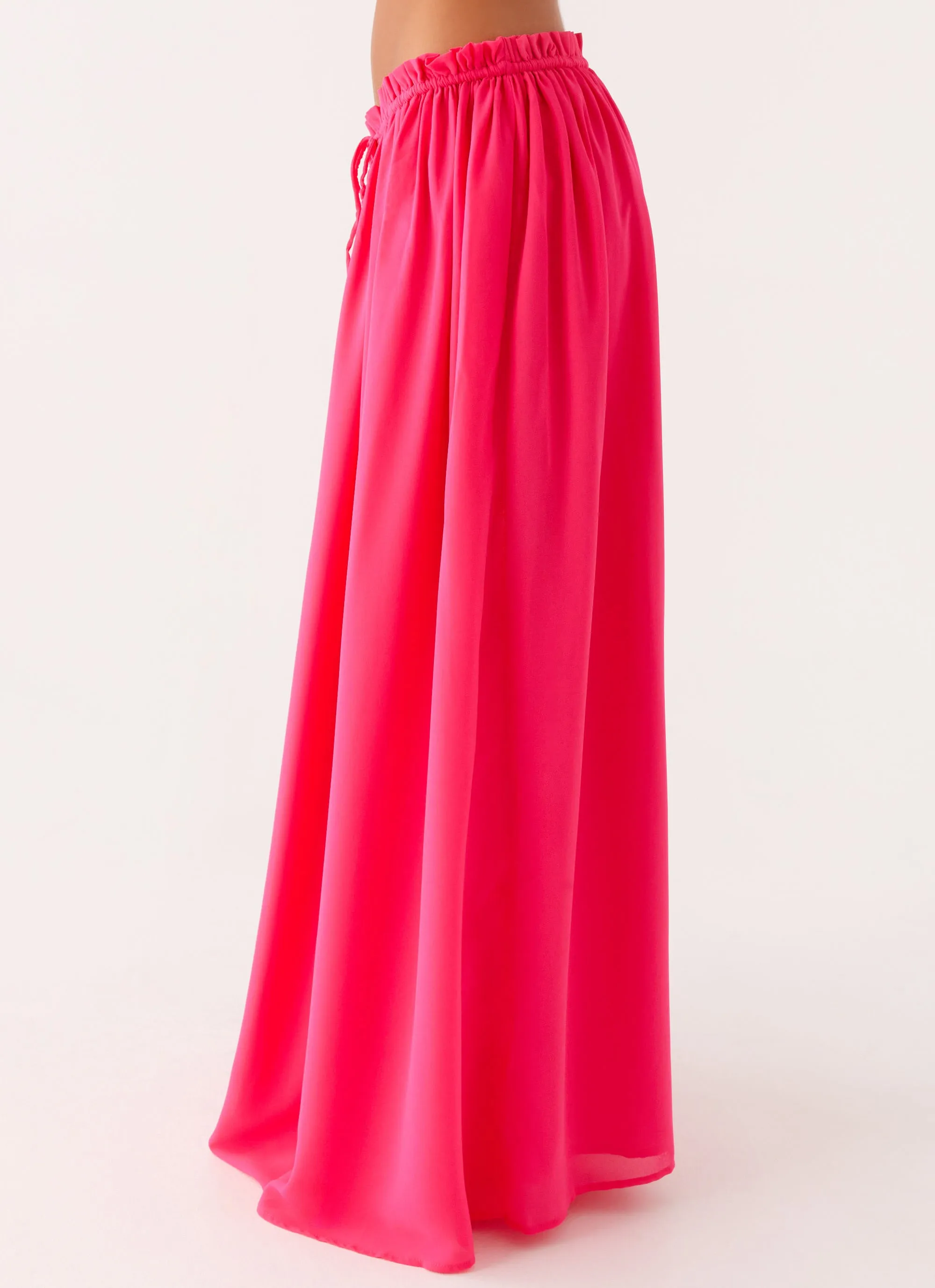 Zaya Maxi Skirt - Fuchsia Street Attire Chill Feel