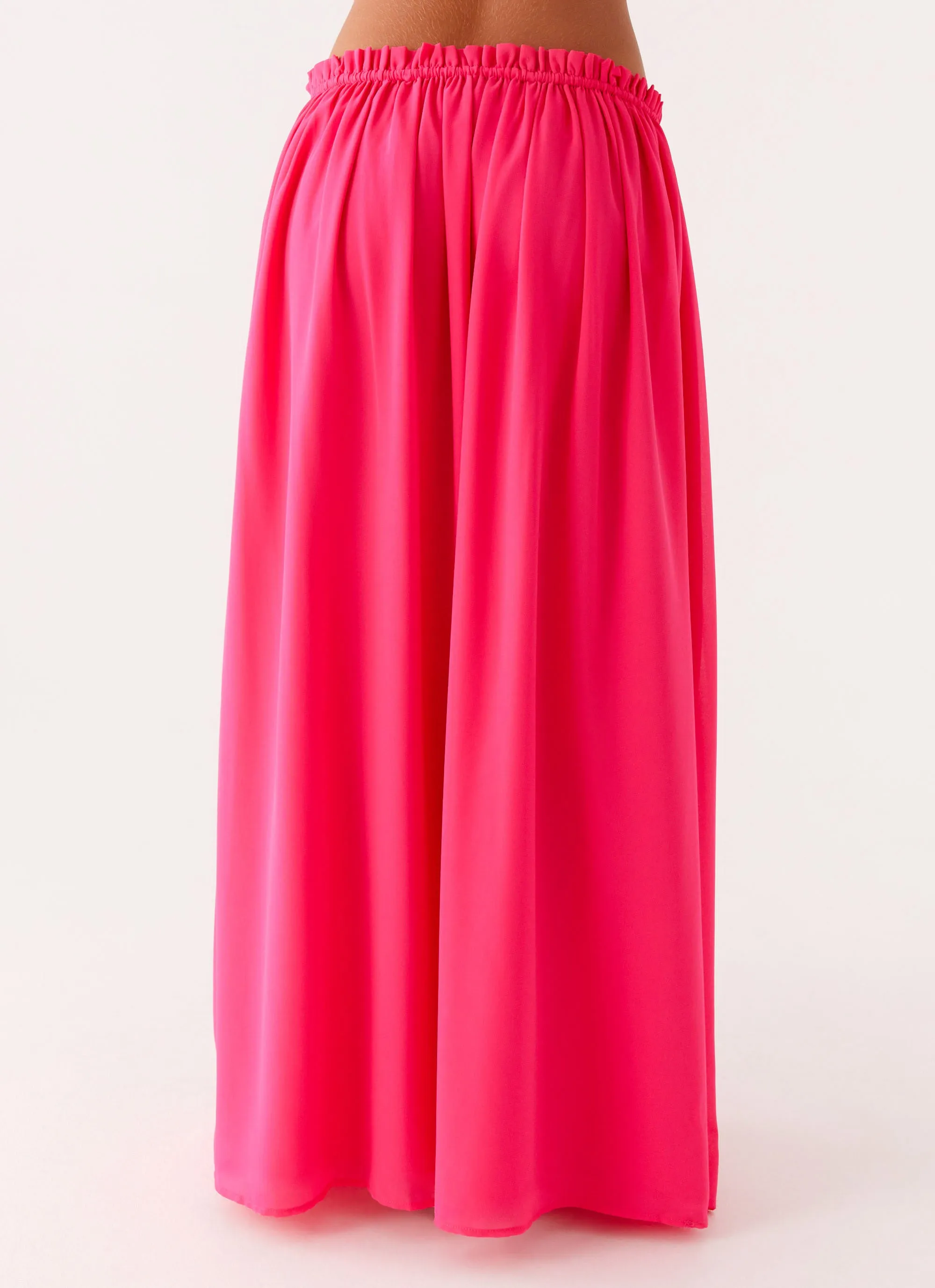 Fashion Mood Breezy Flow Zaya Maxi Skirt - Fuchsia