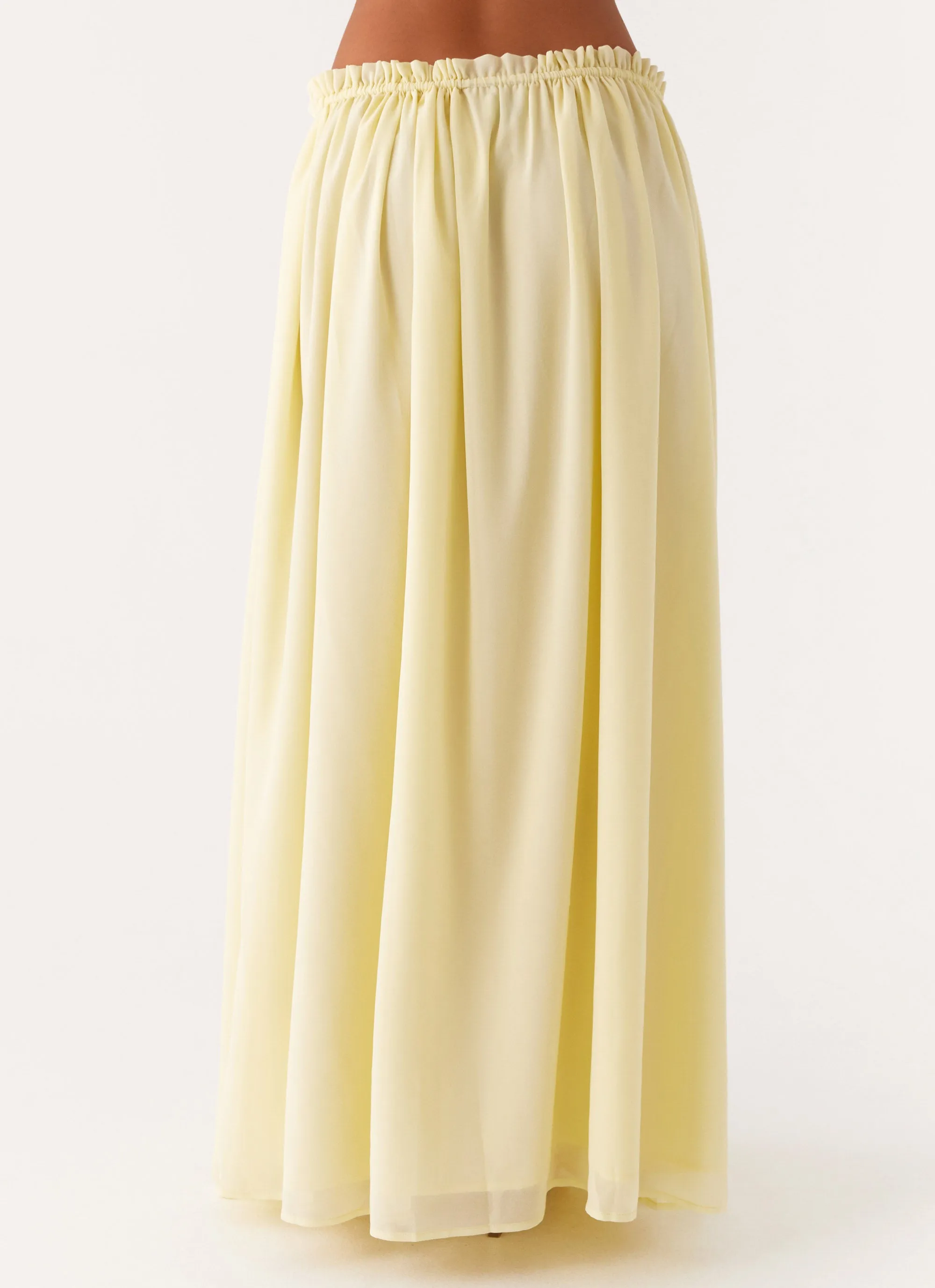 Zaya Maxi Skirt - Yellow Hidden pockets Bold Accent