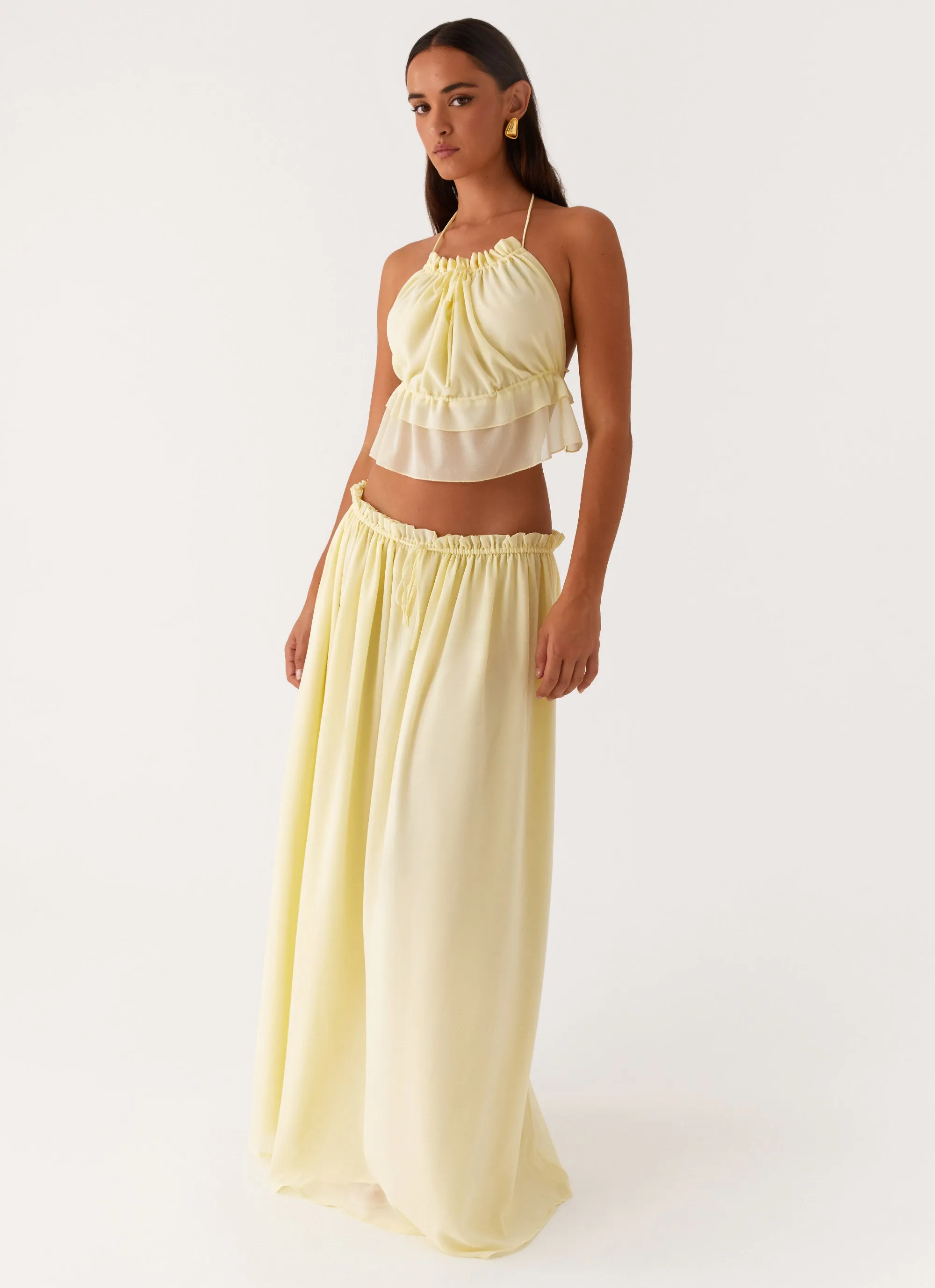 Seasonal Must Have Maxi length Zaya Maxi Skirt - Yellow
