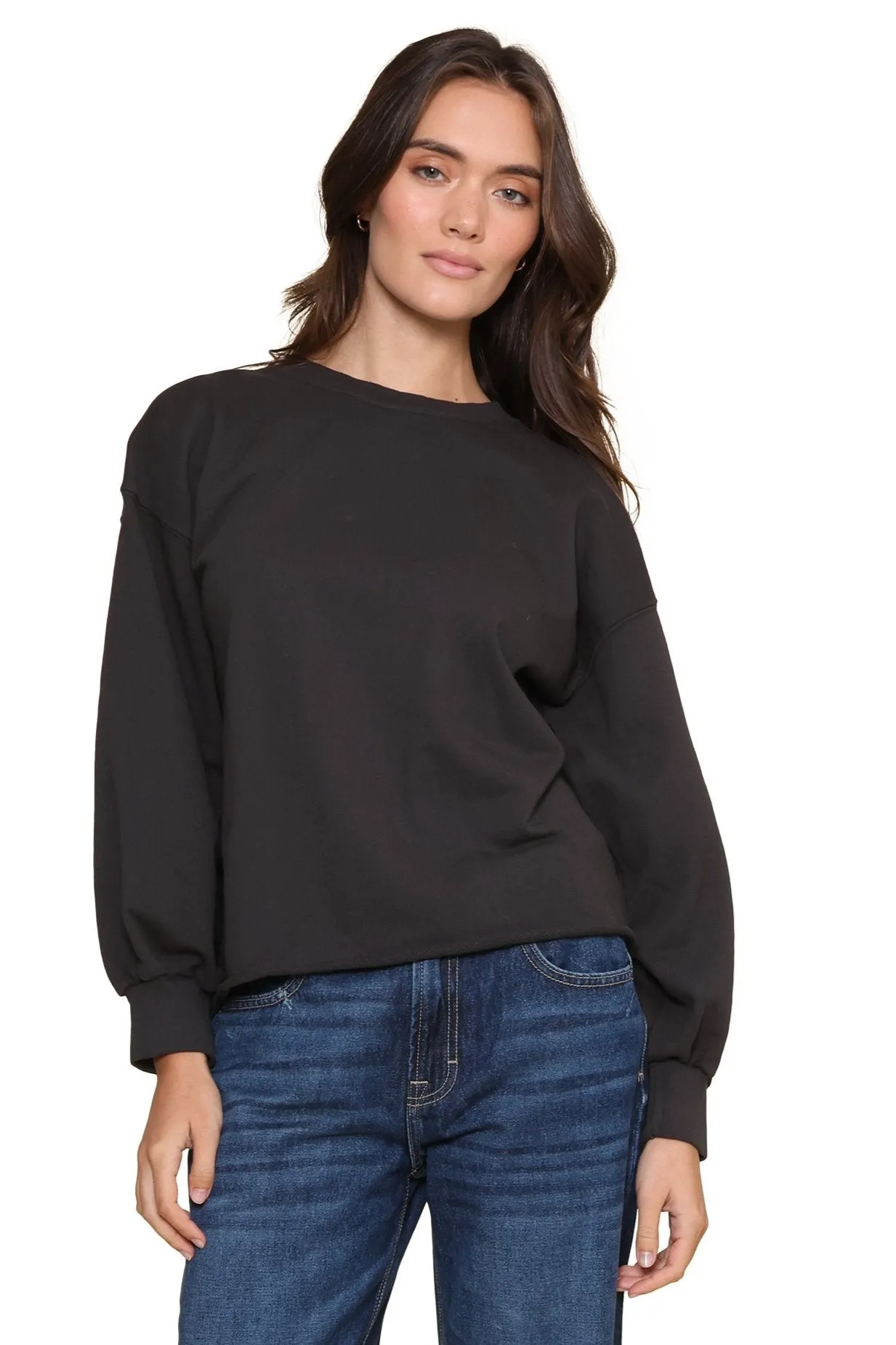 DoubleLayeredFabric Zayne French Terry Long Sleeve Pullover