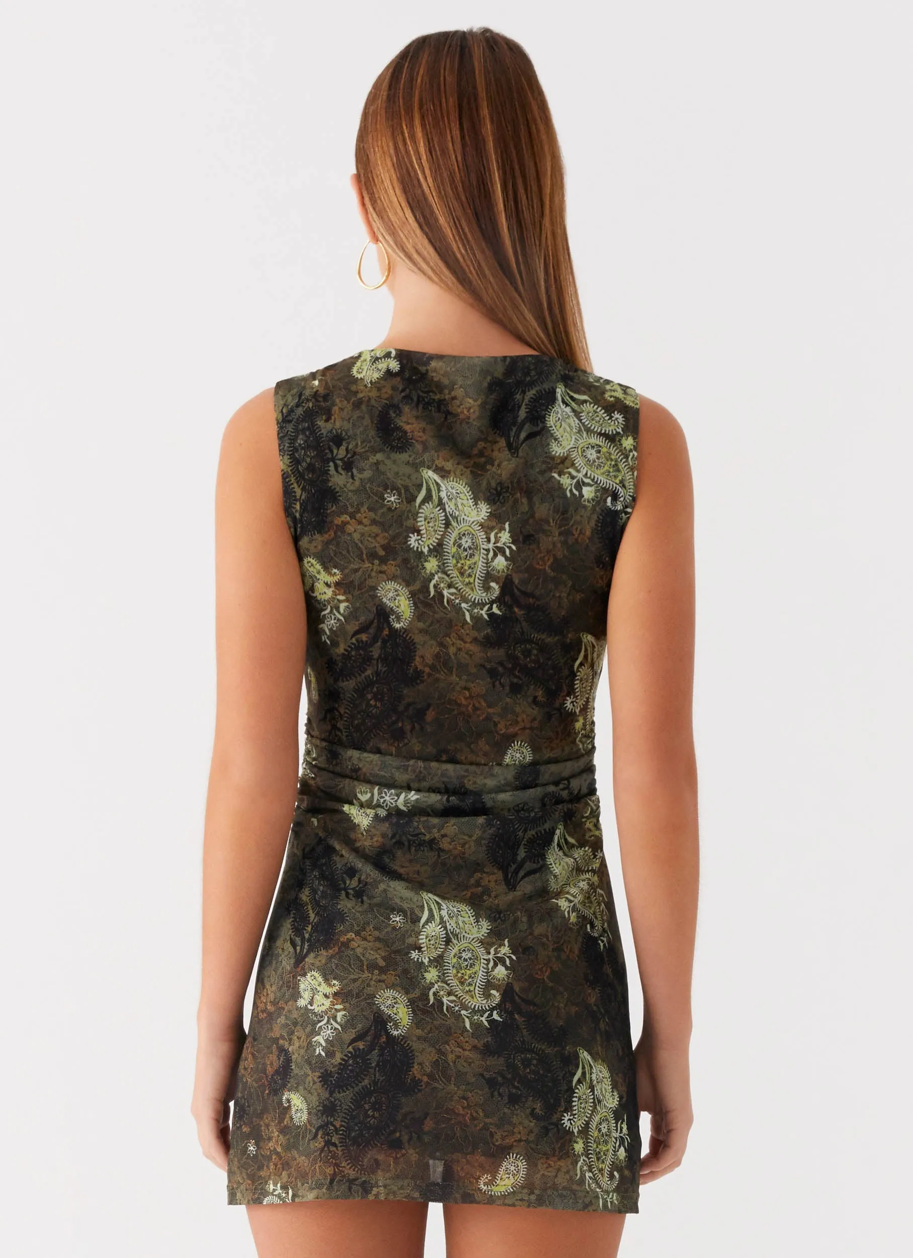 Minimalist Layering Soft Fit Wear Zella Mini Dress - Cyber Floral