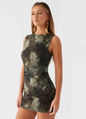 Zella Mini Dress - Cyber Floral Spring Vibe