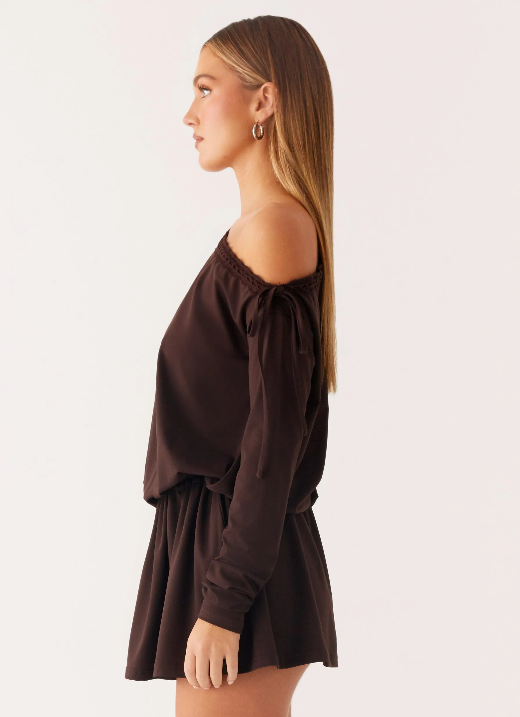 Chic Style Easy Lovely Zinnia Mini Dress - Chocolate