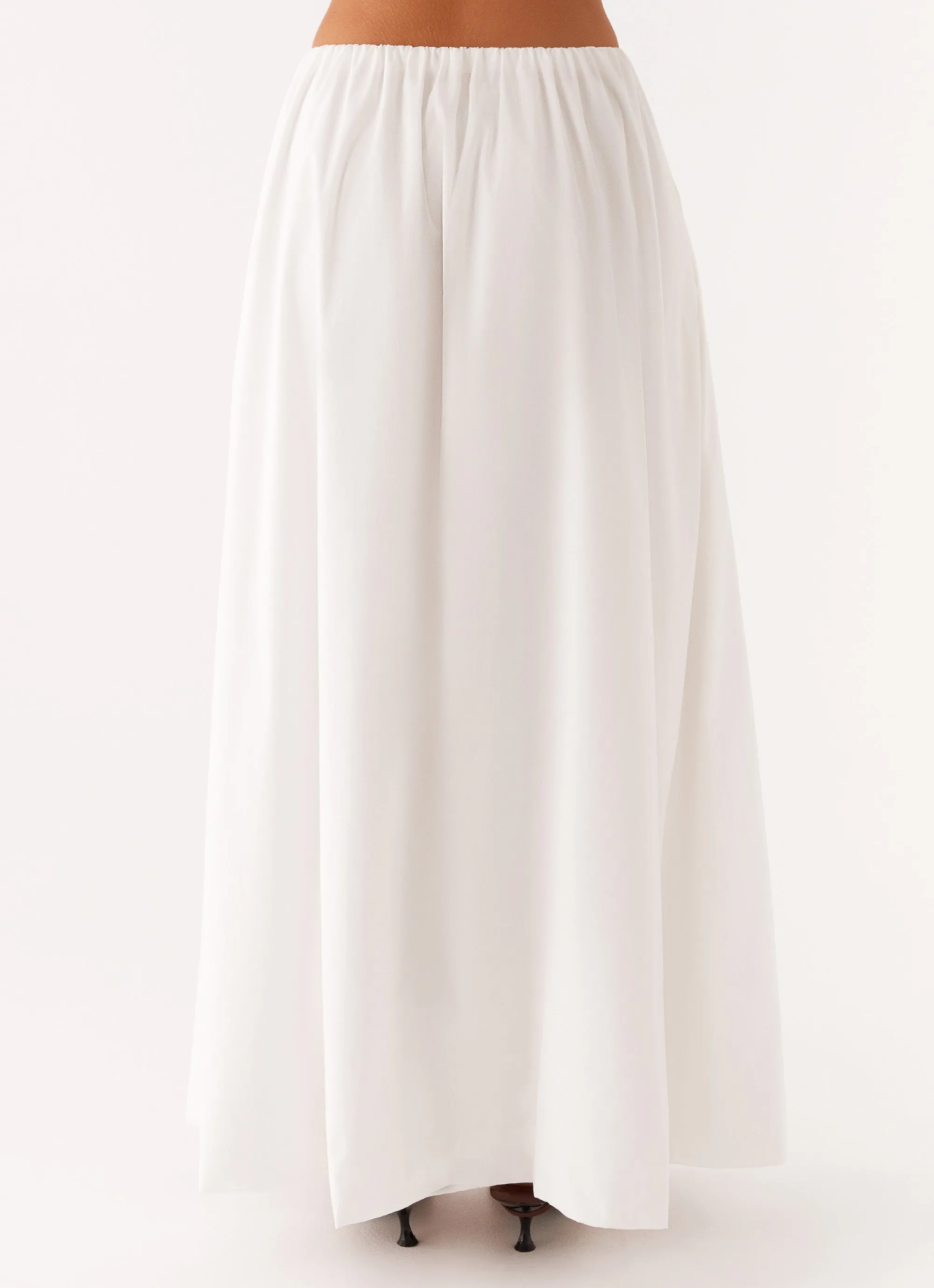Cheryl Maxi Skirt - White Water resistant coating Travel Vibes